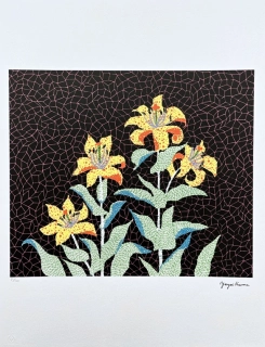 Yayoi Kusama - Lilies x/500 - signováno, číslovaná edice, 50x65 cm