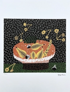 Yayoi Kusama - Pears and cherries x/500 - signováno, číslovaná edice, 50x65 cm