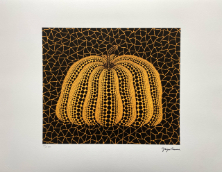 Yayoi Kusama - Pumpkin černá 45/500 - signováno, číslovaná edice, 65x50 cm