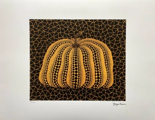 Yayoi Kusama - Pumpkin černá x/500 - signováno, číslovaná edice, 65x50 cm