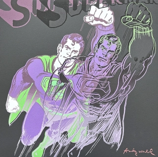 Andy Warhol - Superman fialový 35/2400 - 60x60 cm, limitovaná edice CMOA s certifikátem