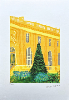 David Hockney - Yellow Castle 359/500 - limitovaná edice s certifikátem, 35x50 cm