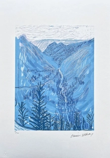 David Hockney - Yosemite in blue 29/500 - limitovaná edice s certifikátem, 35x50 cm