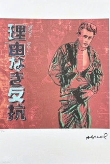Andy Warhol - James Dean růžový x/100 - edice Leo Castelli s certifikátem
