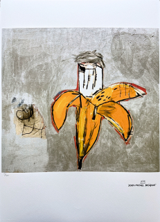 Jean-Michel Basquiat - Andy as a Banana 65/300 - limitovaná edice, signováno, 50x70cm 