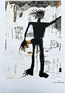 Jean-Michel Basquiat - Black Self-Portrait 183/300 - limitovaná edice, signováno, 50x70cm 