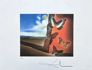 Salvador Dalí - Paysage aux Papillons - signováno, limitovaná edice, 50x66cm