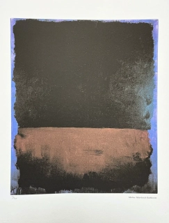 Mark Rothko - Black on blue 50/200 - signováno, s certifikátem, 50x65 cm