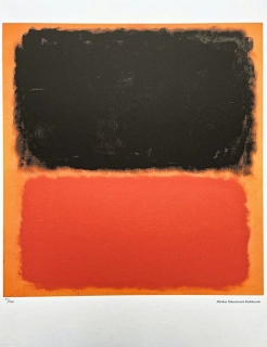 Mark Rothko - After red and black square on orange background 77/200 - signováno, s certifikátem, 50x65 cm