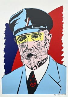 Pasta Oner - TGM - Tomáš Garrigue Masaryk modrá, 38/107 - originální serigrafie, signováno limitovaná edice, 50x70cm