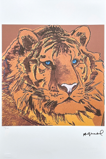 Andy Warhol - Tiger cihlová barva 37/100 - edice Leo Castelli s certifikátem