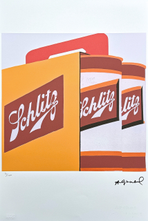 Andy Warhol - Schlitz 91/100 - edice Leo Castelli s certifikátem