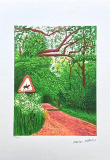 David Hockney - The Arrival of spring in Woldgate 176/500 - limitovaná edice s certifikátem, 35x50 cm