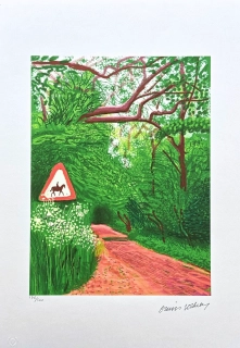David Hockney - The Arrival of spring in Woldgate x/500 - limitovaná edice s certifikátem, 35x50 cm