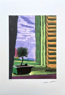David Hockney - The my window x/500 - limitovaná edice s certifikátem, 35x50 cm