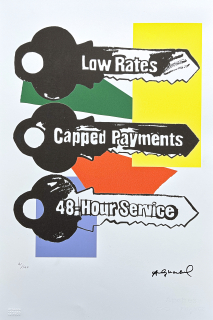 Andy Warhol - Key service 41/100 - edice Leo Castelli s certifikátem