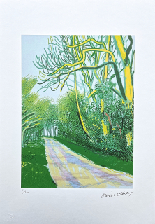 David Hockney - The Arrival of spring in Woldgate East Yorkshire in 2011 - 12 April no.2 - 123/500 - limitovaná edice s certifikátem, 35x50 cm