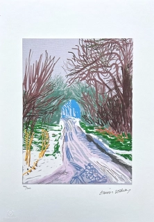 David Hockney - The Arrival of spring in Woldgate East Yorkshire in 2011 - 4 January - 408/500 - limitovaná edice s certifikátem, 35x50 cm