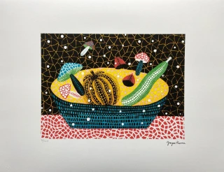 Yayoi Kusama - Fruits x/500 - signováno, číslovaná edice, 50x65 cm