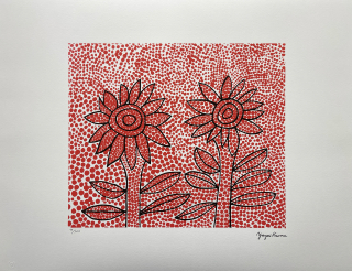 Yayoi Kusama - Flowers 49/500 - signováno, číslovaná edice, 65x50 cm