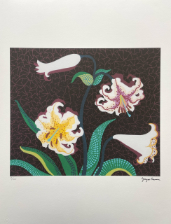 Yayoi Kusama - Lilies 12/500 - signováno, číslovaná edice, 50x65 cm