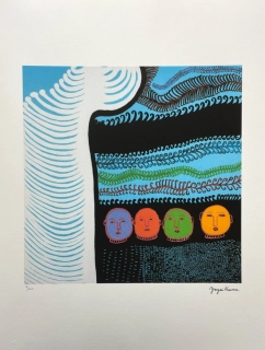 Yayoi Kusama - Waves II 19/500 - signováno, číslovaná edice, 50x65 cm