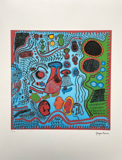 Yayoi Kusama - Waves III 75/500 - signováno, číslovaná edice, 50x65 cm