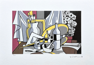 Roy Lichtenstein - Still life with palette - signováno, 50x35cm, limitovaná edice 29/150