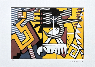 Roy Lichtenstein - Indian thema VI - signováno, 50x35cm, limitovaná edice 115/150