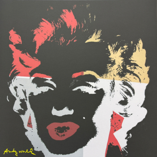 Andy Warhol - Marilyn Monroe černá 188/2400 - 60x60cm, limitovaná edice CMOA s certifikátem