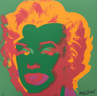 Andy Warhol - Marilyn Monroe zeleno-žlutá 236/2400 - 60x60cm, limitovaná edice CMOA s certifikátem