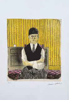 David Hockney - Self Portrait 185/200 - limitovaná edice, s certifikátem, 35x50 cm