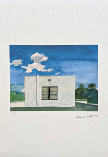David Hockney - Santa Monica 62/200 - limitovaná edice, s certifikátem, 35x50 cm