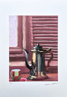 David Hockney - Cafe 117/500 - limitovaná edice, s certifikátem, 35x50 cm