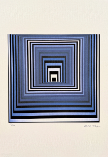 Victor Vasarely - Vonal Ksz 49/500 - limitovaná edice s certifikátem