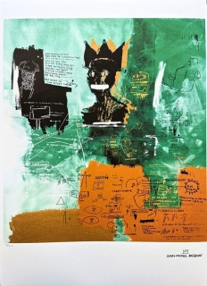 Jean-Michel Basquiat - Blue Ribbon 231/300 - limitovaná edice, signováno, 70x50cm 