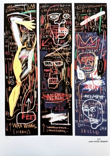 Jean-Michel Basquiat - Icarus Esso 100/300 - limitovaná edice, signováno, 70x50cm 