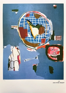 Jean-Michel Basquiat - Earth 117/300 - limitovaná edice, signováno, 70x50cm 