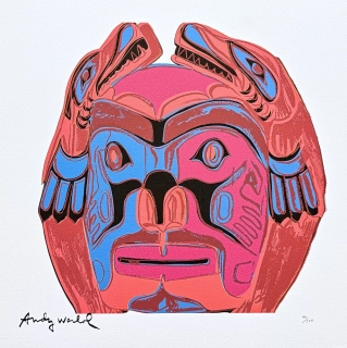 Andy Warhol - Northwest Coast Mask ll 40/500 - signováno, 50x50cm, limitovaná edice CMOA s certifikátem