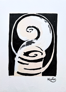František Kupka - Housle 110/350 - limitovaná edice s certifikátem, 50x70cm