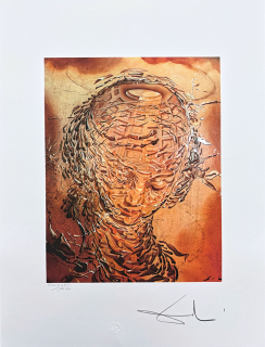 Salvador Dalí - Cabeza Rafaelesca Estallando - signováno, limitovaná edice, 50x66cm
