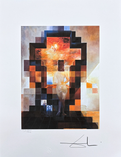Salvador Dalí - Lincoln in Dalivision - signováno, limitovaná edice, 50x66cm