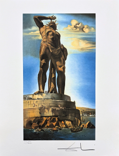 Salvador Dalí - The Colossus of Rhodes - signováno, limitovaná edice, 50x66cm