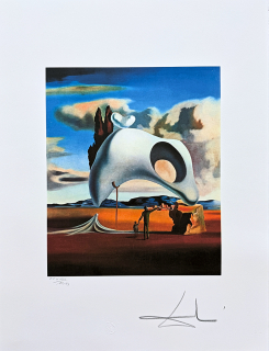 Salvador Dalí - Vestiges ataviques apres la pluie - signováno, limitovaná edice, 50x66cm