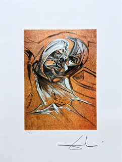 Salvador Dalí - Topological Study for Exploded Head - signováno, limitovaná edice, 50x66cm