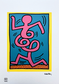 Keith Haring - Serpent x/150 - signováno, limitovaná edice s certifikátem, 50x70 cm