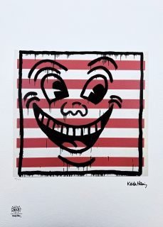 Keith Haring - Smiling Face x/150 - signováno, limitovaná edice s certifikátem, 50x70 cm