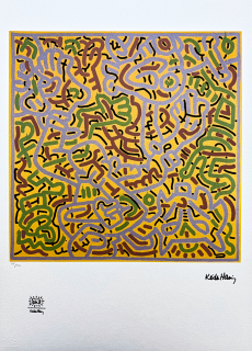 Keith Haring - Fertility x/150 - signováno, limitovaná edice s certifikátem, 50x70 cm