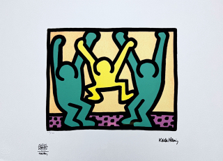 Keith Haring - Family x/150 - signováno, limitovaná edice s certifikátem, 70x50 cm