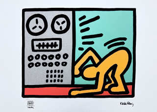 Keith Haring - Computer x/150 - signováno, limitovaná edice s certifikátem, 70x50 cm